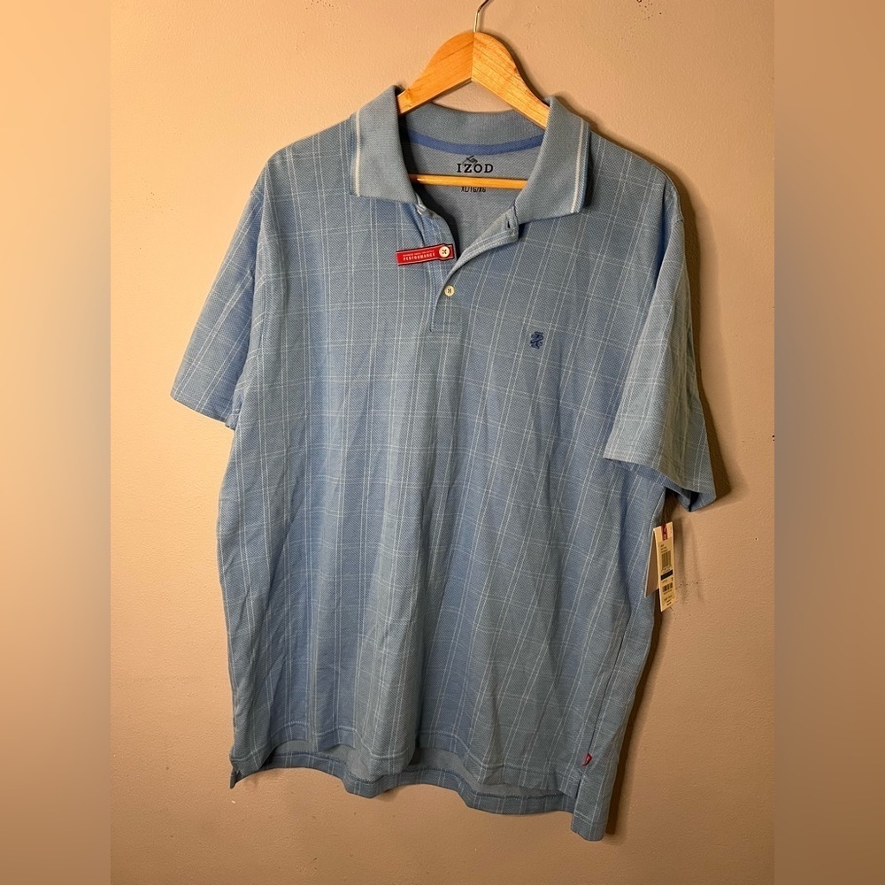 IZOD Performance Light Blue Polo Shirt XL